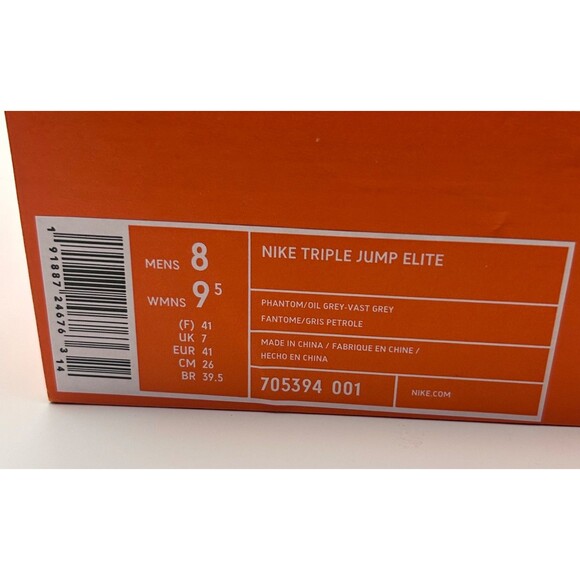 NIKE Triple Jump Elite Track Flywire Spikes (705394-001) White US M8, W9.5 - Picture 3 of 8